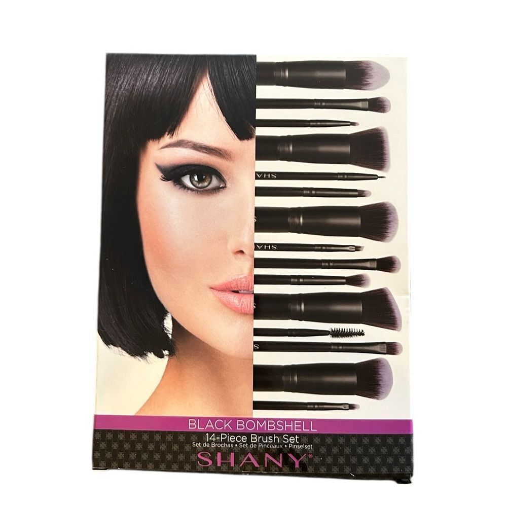 NEW Shany Black Bombshell 14 Piece Brush Set